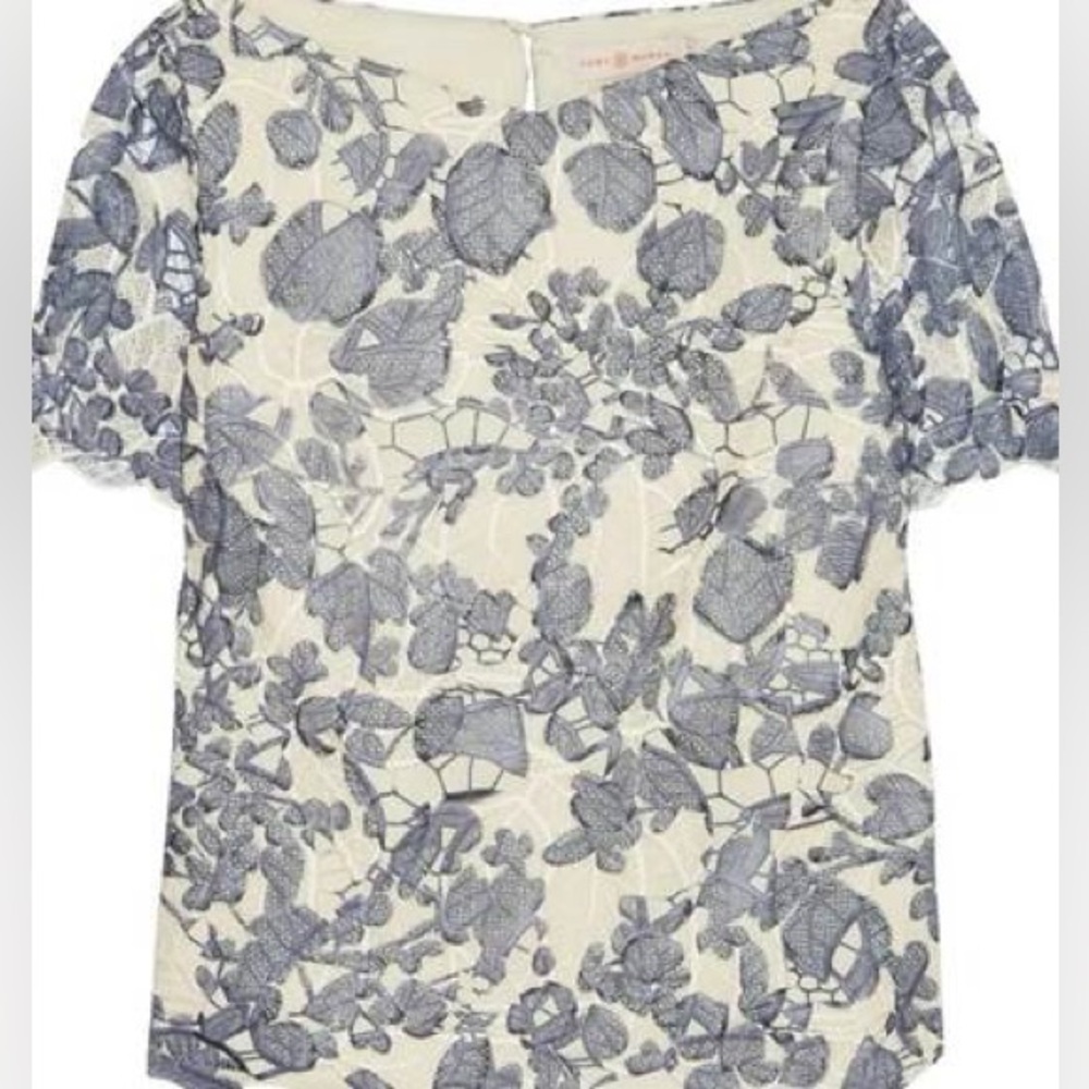 EUC Tory Burch Ian Guipure Lace Top – Size 10 - Picture 2 of 10